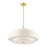 Livex Meridian Chandelier, Satin Brass/Off-White