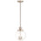 Livex Northampton 2 Light Pendant, Nickel/Hand Crafted Clear Seeded - 50914-91