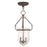 Livex Andover 2 Light Pendant, Bronze/Hand Crafted Fluted Clear Glass - 50942-07