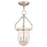 Livex Andover 2 Light Pendant, Nickel/Hand Crafted Fluted Clear - 50942-91