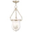 Livex Andover 3 Light Pendant, Nickel/Fluted Clear - 50944-35