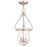 Livex Andover 3 Light Pendant, Nickel/Hand Crafted Fluted Clear - 50944-91