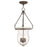 Livex Andover 4 Light Pendant, Bronze/Hand Crafted Fluted Clear Glass - 50946-07