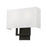 Livex Pierson 2 Light ADA Sconce, Black/Off-White/White Fabric