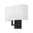 Livex Pierson 2 Light ADA Sconce, Black/Off-White/White Fabric