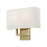 Livex Pierson 2 Light ADA 13" Sconce, Antique Brass/Oatmeal/White - 50994-01