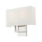 Livex Pierson 2 Light ADA 13" Sconce, Nickel/Oatmeal/White Fabric - 50994-91