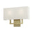 Livex Pierson 2 Light ADA 16" Sconce, Antique Brass/Oatmeal/White - 50995-01