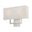 Livex Pierson 2 Light ADA 16" Sconce, Nickel/Oatmeal/White Fabric - 50995-91