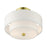 Livex Meridian Semi Flush, Satin Brass/Off-White