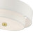 Livex Meridian Semi Flush, Satin Brass/Off-White