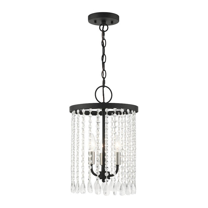 Livex Elizabeth 3 Light Pendant Chandelier, Black - 51060-04