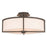 Livex Wesley 4 Light Ceiling Mount, Bronze/Off-White Hardback - 51075-07