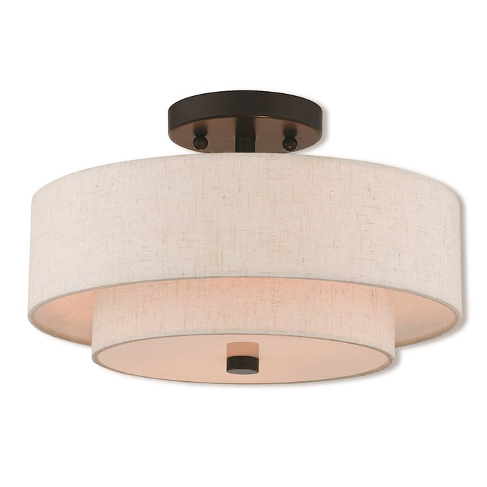 Livex Lighting Claremont Flush Mount, English Bronze