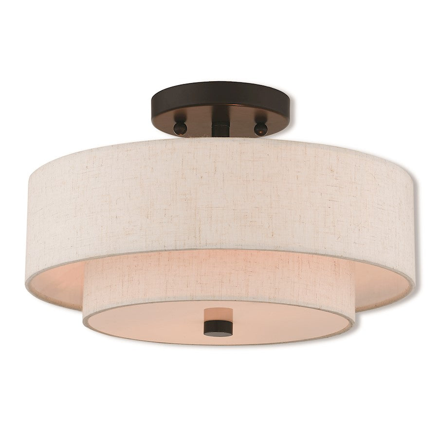 Livex Lighting Claremont Flush Mount, English Bronze