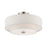 Livex Meridian Semi-Flush, Nickel/Oatmeal/White Fabric