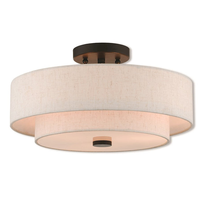 Livex Lighting Claremont Flush Mount, English Bronze