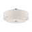 Livex Meridian Semi-Flush, Nickel/Oatmeal/White Fabric