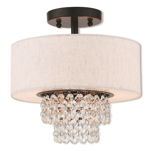 Livex Lighting Carlisle 2 Light Flush Mount, English Bronze