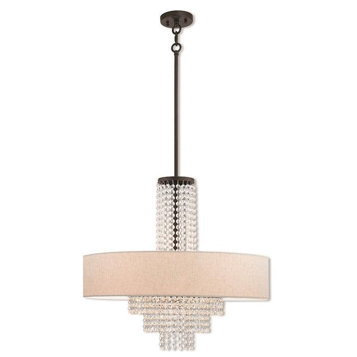 Livex Lighting Carlisle 5 Light Pendant Chandelier, English Bronze