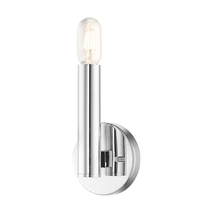 Livex Copenhagen 1 Light Single ADA Sconce, Polished Chrome - 51131-05