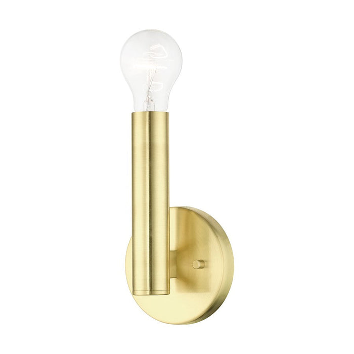 Livex Copenhagen 1 Light Single ADA Sconce, Satin Brass - 51131-12