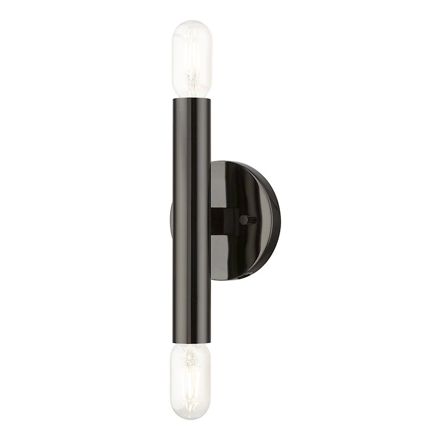 Livex Copenhagen 2 Light ADA Sconce, Black Chrome - 51132-46