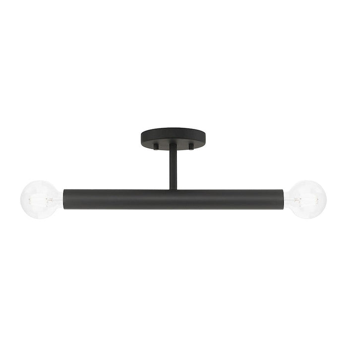 Livex Copenhagen 2 Light Semi-Flush Mount, Black - 51139-04