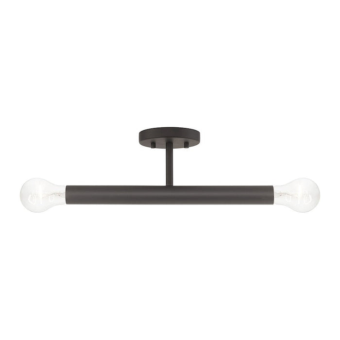 Livex Copenhagen 2 Light Semi-Flush Mount, Bronze - 51139-07