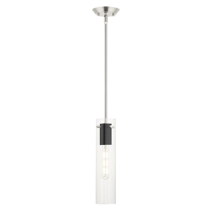 Livex Beckett 1 Light Pendant, Brushed Nickel - 51160-91