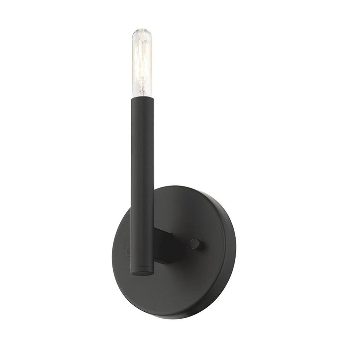 Livex Copenhagen 1 Light Single ADA Candelabra Sconce, Black