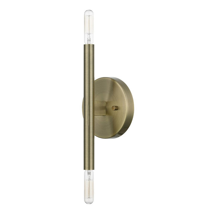 Livex Copenhagen 2 Light ADA Wall Sconce, Antique Brass