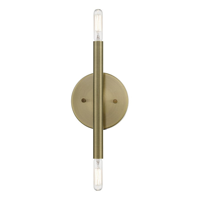 Livex Copenhagen 2 Light ADA Wall Sconce, Antique Brass