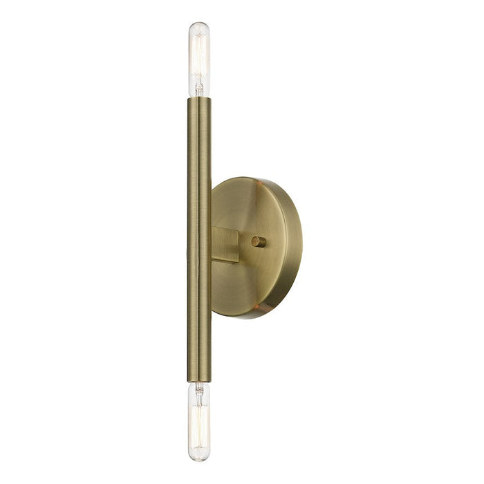 Livex Copenhagen 2 Light ADA Wall Sconce, Antique Brass