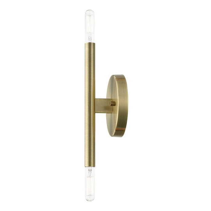 Livex Copenhagen 2 Light ADA Wall Sconce, Antique Brass