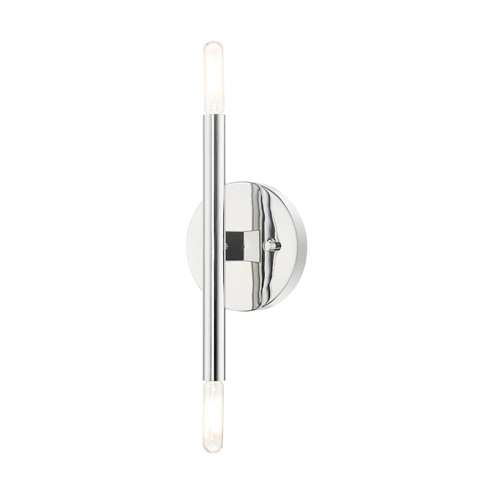 Livex Copenhagen 2 Light ADA Candleabra Wall Sconce, Polished Chrome - 51172-05