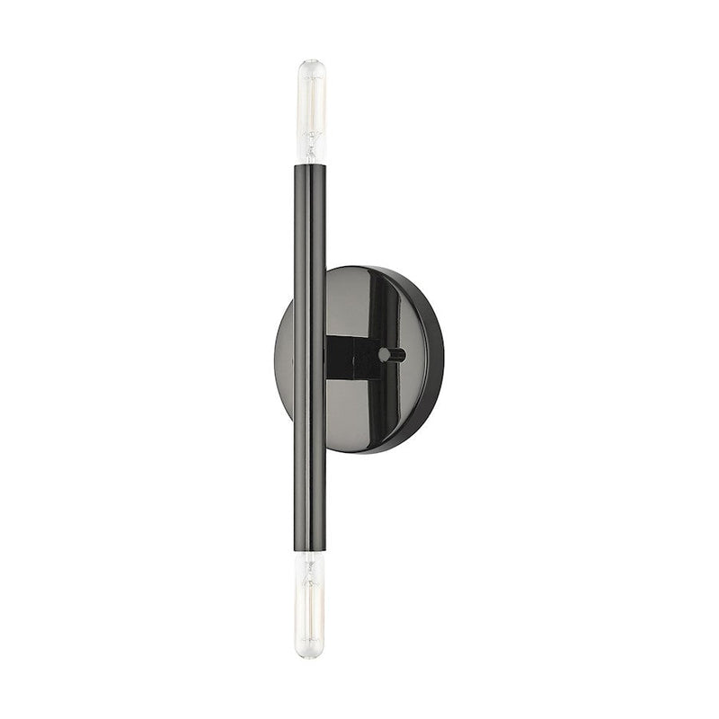 Livex Copenhagen 2 Light ADA Sconce, Black Chrome