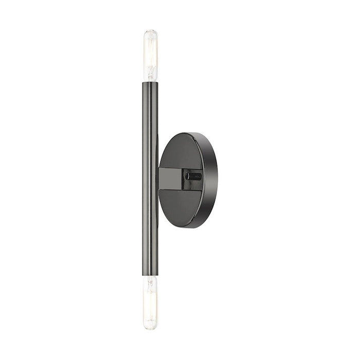 Livex Copenhagen 2 Light ADA Sconce, Black Chrome