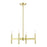 Livex Copenhagen 4 Light Chandelier, Satin Brass - 51174-12