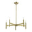 Livex Copenhagen 5 Light Chandelier, Antique Brass