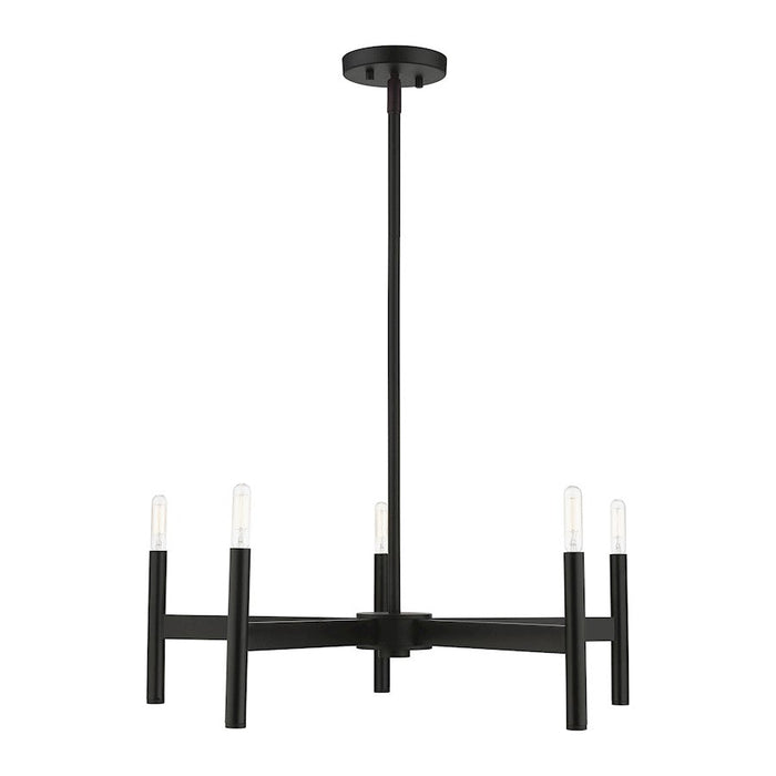 Livex Copenhagen 5 Light Chandelier, Black - 51175-04