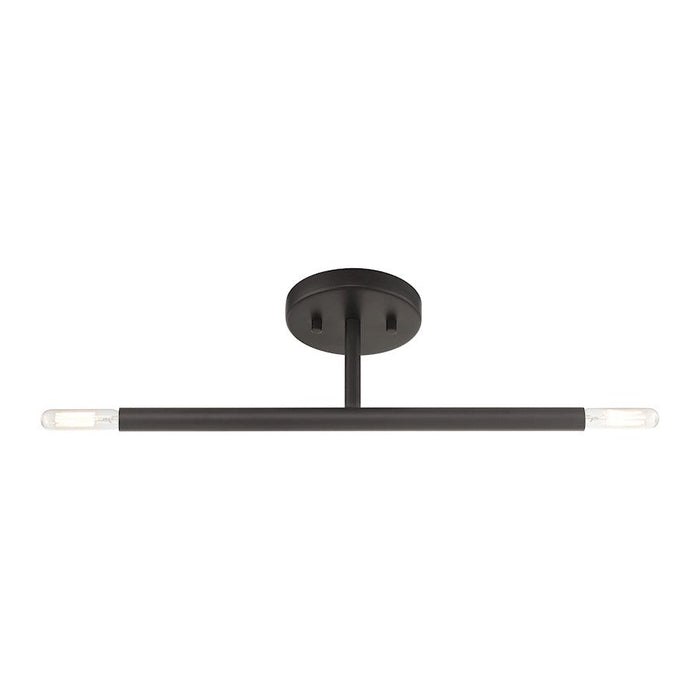 Livex Copenhagen 2 Light Candelabra Semi-Flush Mount, Bronze