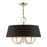 Livex Palma 5 Light Pendant Chandelier, Brass/Black/Orange Fabric - 51355-01