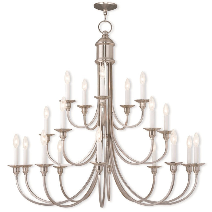 Livex Cranford 20 Light Foyer Chandelier, Brushed Nickel - 5140-91