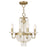 Livex Valentina 4 Light Convertible Mini Chand/Ceiling, Gold/Crystals - 51844-28