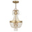 Livex Valentina 3 Light Pendant, Winter Gold/Clear Crystals - 51853-28