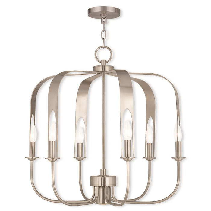 Livex Addison 7 Light Chandelier, Brushed Nickel - 51936-91