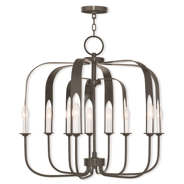 Livex Addison 9 Light Chandelier, English Bronze - 51938-92