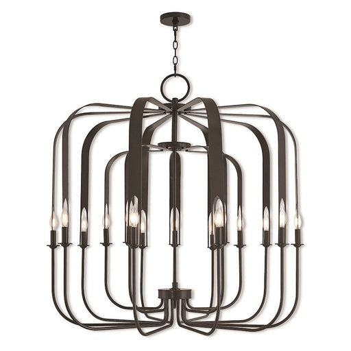 Livex Lighting Addison 15 Light E Foyer Chandelier, English Bronze