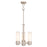 Livex Weston 3 Light Mini Chandelier, B Nickel/Satin Opal White - 52103-91